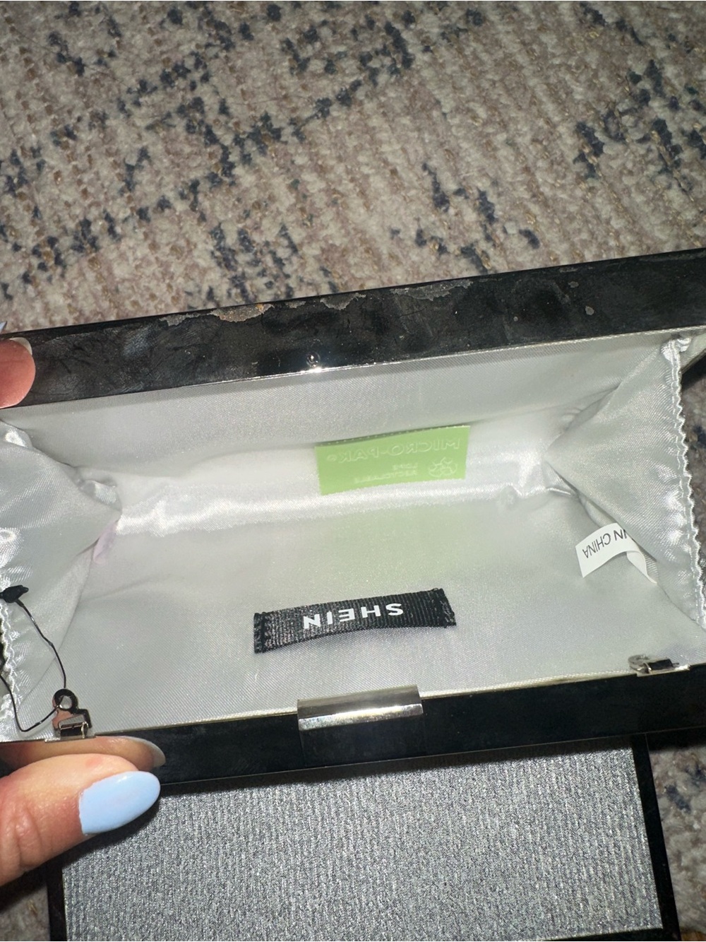 SHEIN Silver Crystal Rhinestone Rectangular Clutch bundle - Picture 3 of 4